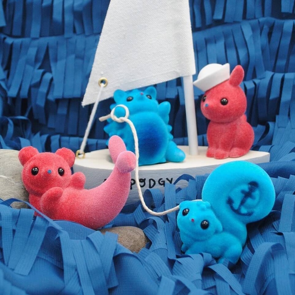 Squirrel Flocked Toy Designer Horrible Adorables Fuzzy Friends Nautical Edition